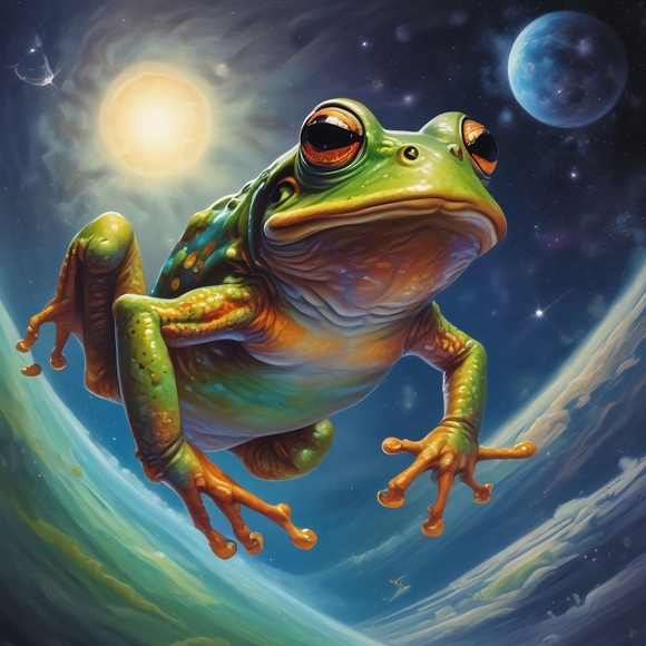 Colorful Frog Art Print - Picture 1 of 1